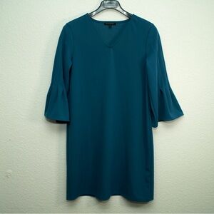 Banana Republic Blue 3/4 Bell Sleeve V-Neck Women’s Mini Dress Size Large